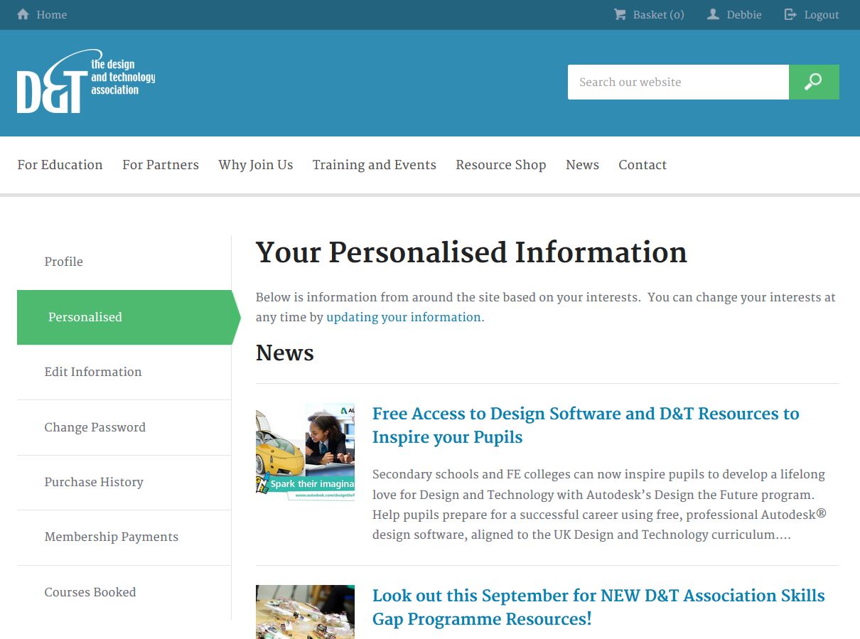 Personalise Your Membership Pages