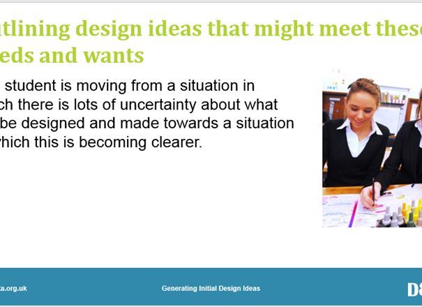 GCSE Key Resources: Generating initial design ideas