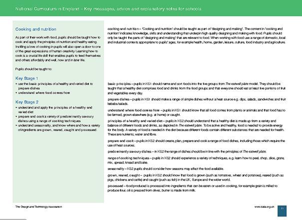 Annotated Programme of Study – Key messages, advice and explanatory ...