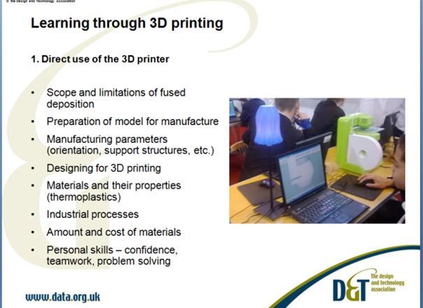 Using and understanding 3D printers in schools - Key Resources - D&T ...