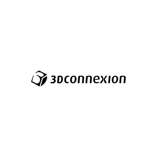 3Dconnexion logo featuring black text with a stylised 3D cube icon.