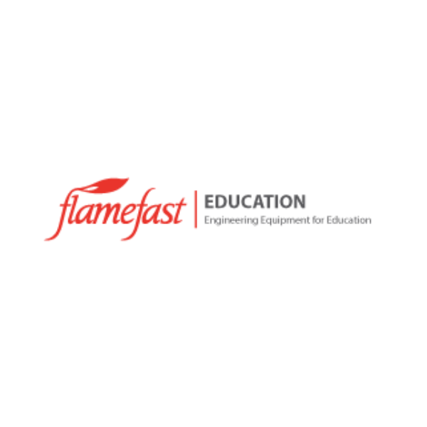 Flamefast Education logo with the tagline “Engineering Equipment for Education”.