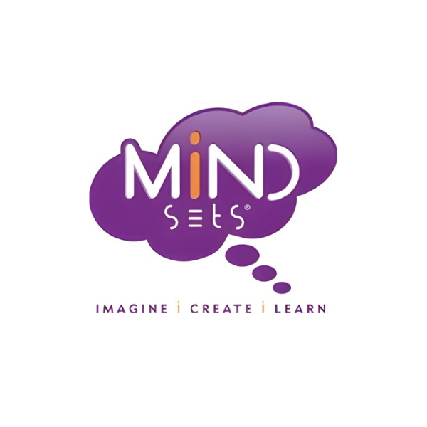 Mindsets Ltd logo displayed inside a purple thought bubble with the tagline “Imagine | Create | Learn”.