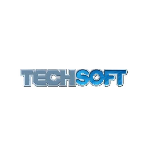 TechSoft UK Ltd logo displayed in blue and silver text.